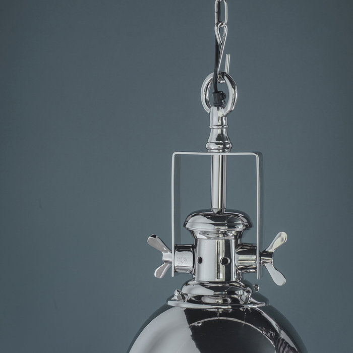 Classic Industrial Pendant - Bright Nickel