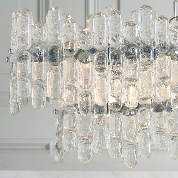 Jove - Melting Ice Crystal Grand Linear Chandelier
