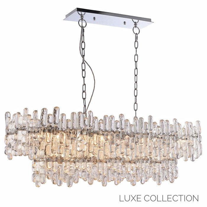 Jove - Melting Ice Crystal Grand Linear Chandelier