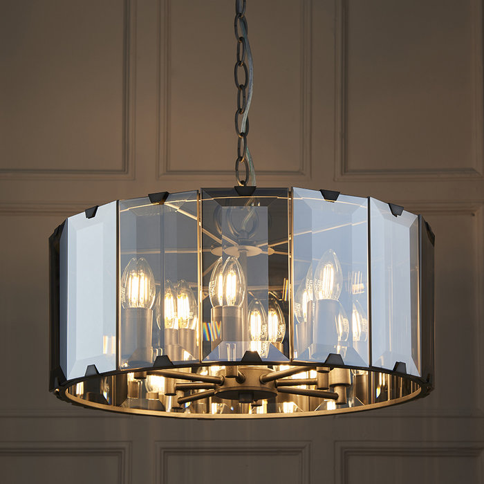 Bevel - Smoked Glass Grey Feature Light