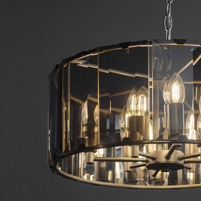 Bevel - Smoked Glass Grey Feature Light