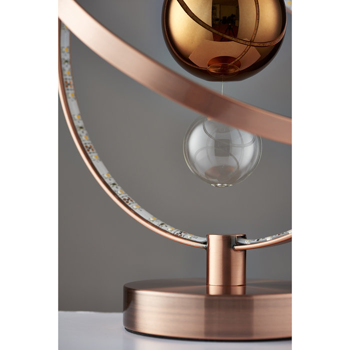 Orbital Table Lamp - LED - Brushed Copper