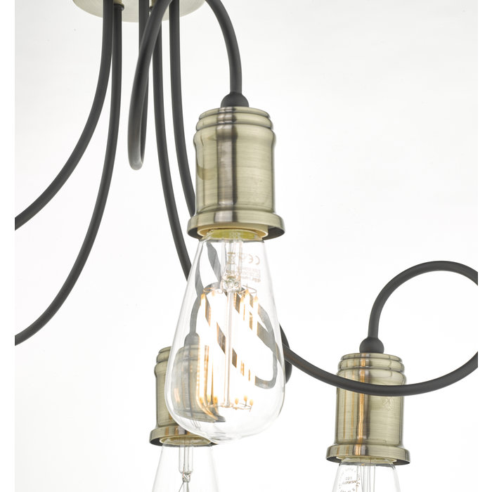 Oren - Floating Industrial Cable Semi Flush Ceiling Light ...