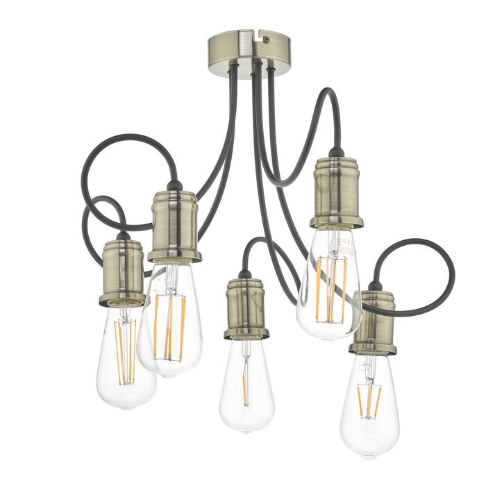 Oren - Floating Industrial Cable Semi Flush Ceiling Light