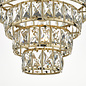 Carys -  Tiered Glass Chandelier - Warm Gold