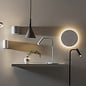 Noe - Minimalist White Plaster Disc Wall Light - Large