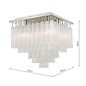 Izumi - Flush Textured Glass Bathroom Ceiling Light - IP44