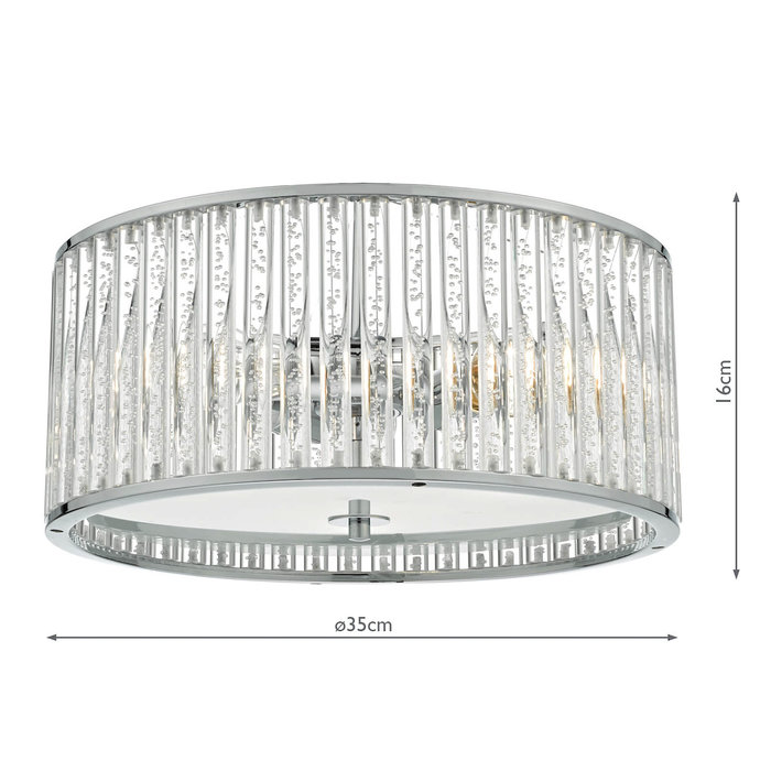 Seton- 4 Light IP44 Flush Ceiling Bathroom Light