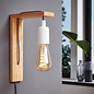 Toco - Washed Wooden Industrial Wall Light