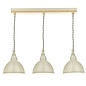 Retro Vintage 3 Light Bar Pendant- Lightwood and Cream