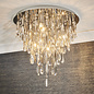 Melanie - Crystal Waterfall Flush Ceiling Light - 6 Light