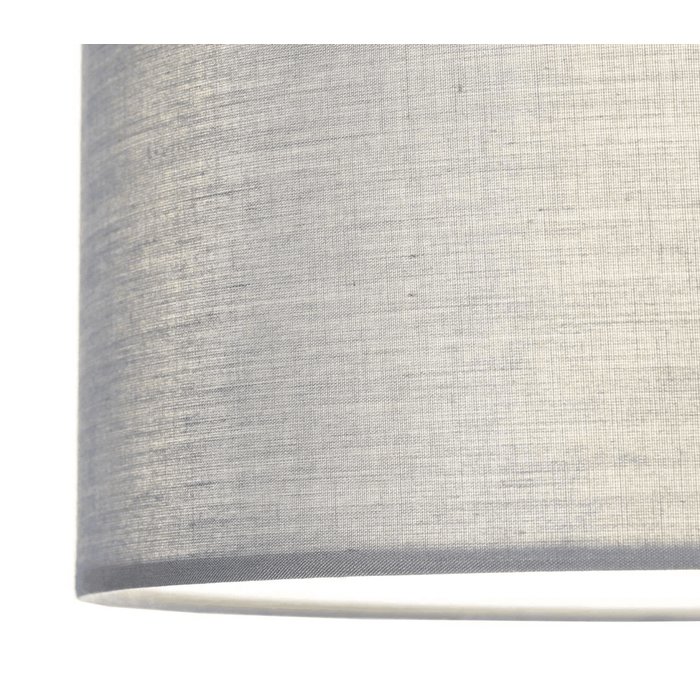 Pastel - Fabric Drum Flush Ceiling Light  - Grey/Anthracite Brown/White