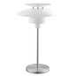 Louvred Scandi Table Lamp - White