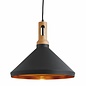 Nordic - Scandi Black & Gold Inner Pendant with Wood Detailing