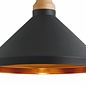 Nordic - Scandi Black & Gold Inner Pendant with Wood Detailing