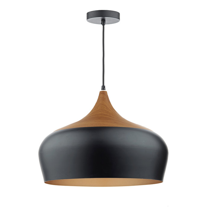 Oversized Matt Black Pendant