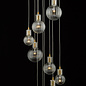 Dito - Brass & Glass 10 Light Cluster Pendant