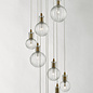 Dito - Brass & Glass 10 Light Cluster Pendant
