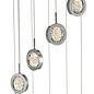 Olivia - 12 light Cluster LED Glass & Chrome Pendant