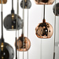 Large Copper Cascade Cluster Light - Copper, Dark Copper & Smoked Glass