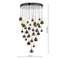 Large Copper Cascade Cluster Light - Copper, Dark Copper & Smoked Glass