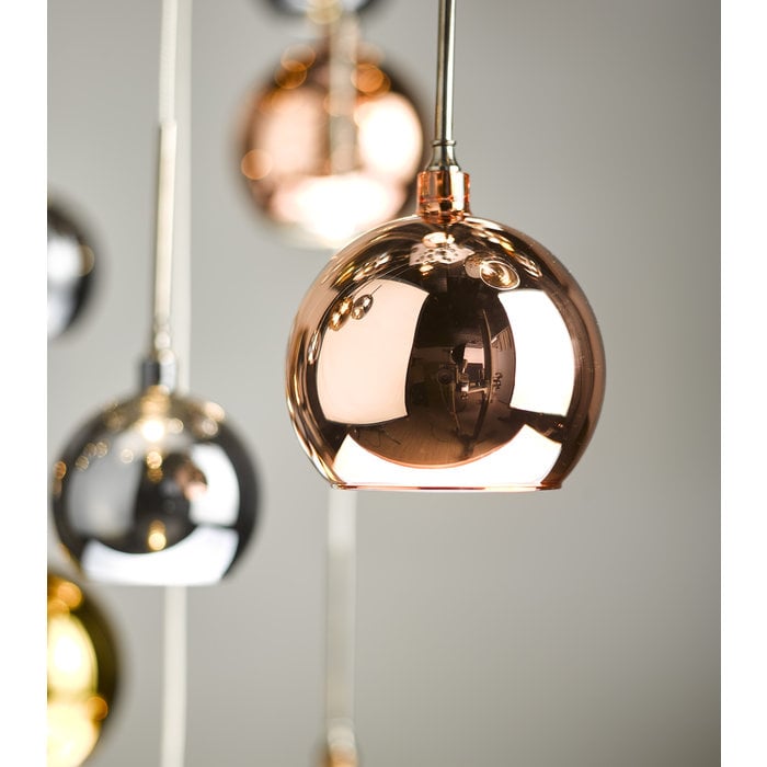 Copper 15 Light  Bar Pendant - Copper, Dark Copper & Smoked Glass