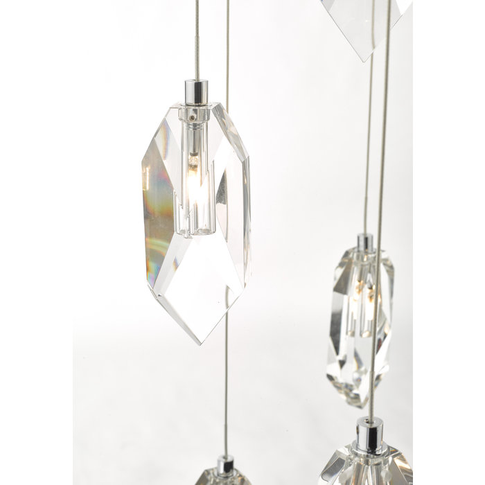 Rock Crystal 12 Light Cluster Pendant