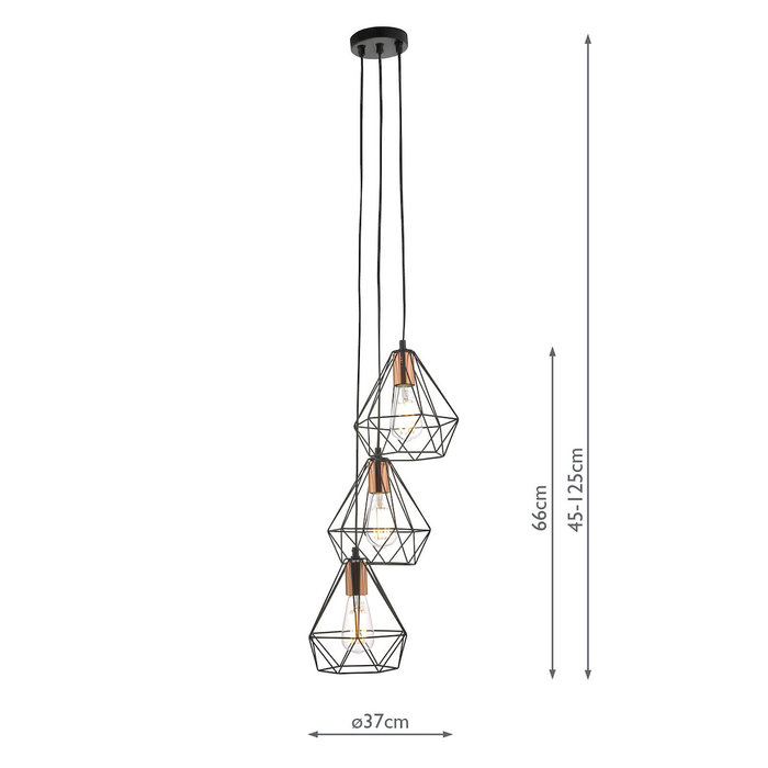 Deyo - Black Cage & Copper Cluster Light