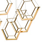 Hexagon - Ultra Modern 5 Light Cluster Pendant - Gold - LED