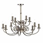 12 Light Candle Chandelier - Antique Brass