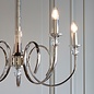 Fabio - Classic 5 Arm Chandelier - Polished Nickel  & Crystal