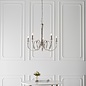 Fabio - Classic 5 Arm Chandelier - Polished Nickel  & Crystal