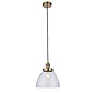 Industrial Glass Pendant - Antique Brass