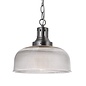 Irvine - Prismatic Glass & Nickel Industrial Pendant