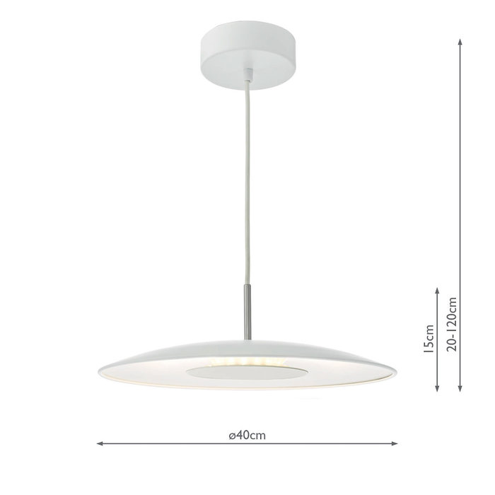 Enoch - Scandi Modern White LED Pendant