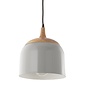 Seona - Grey & Wood Bell Pendant