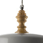 Vadna - Large Grey & Wood Pendant