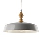 Vadna - Large Grey & Wood Pendant