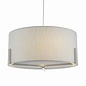 Santino - Grey Faux Silk Shade with Satin Chrome