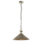 Soft Industrial Pendant -Washed Wood & Nickel