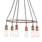 Vintage - 6 Light Feature Ceiling Light - Copper & Pewter