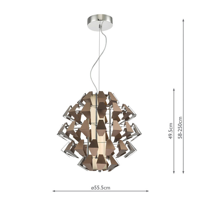 Eagle - Modern Statement LED Ceiling Light -Bronze