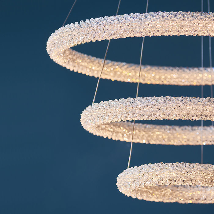 Ice Crystal - Triple Hoop LED Crystal Feature Light
