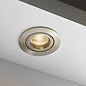 Satin Nickel Recessed Tilt Spotlight