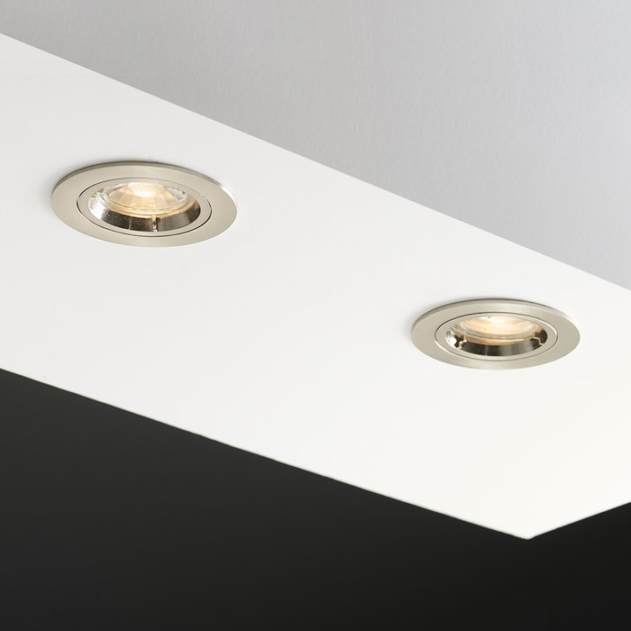 Satin Nickel Recessed Fixed Spotlight