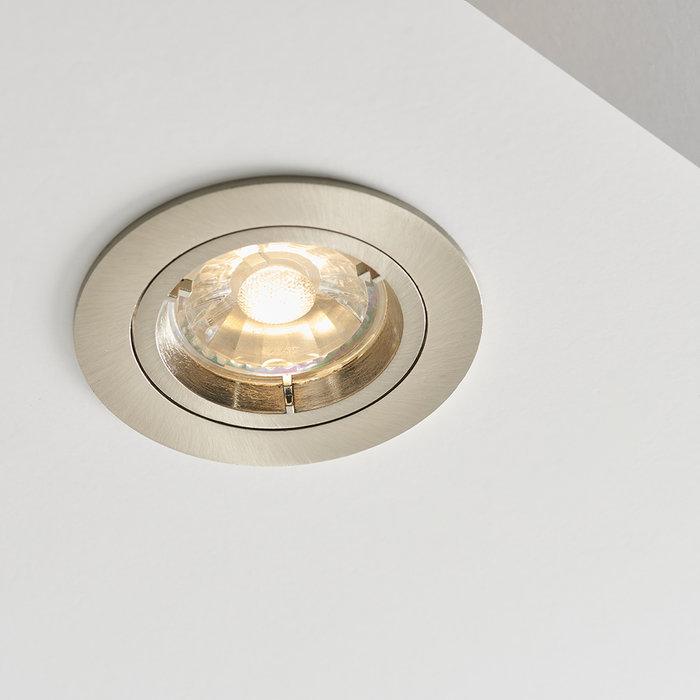 Satin Nickel Recessed Fixed Spotlight