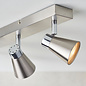 Key - 4 Head Spotlight Bar Ceiling Light - Satin Nickel