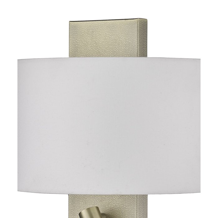 Leo - Textured Aged Brass Wall Light with LED Reader & USB Charger Port