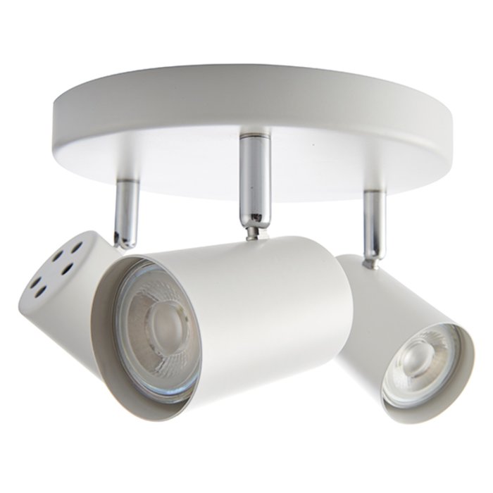 Zetto - 3 Light Round Spotlight - Matt White