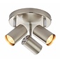 Zetto - 3 Light Round Spotlight - Satin Chrome